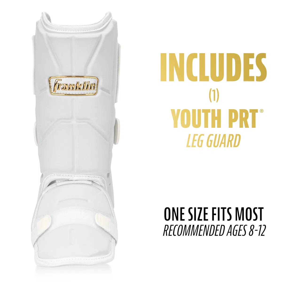 Franklin Sports Protezione per gambe da baseball + softball – PRT Series – Stinco giovanile + protezione per i piedi per colpire – gamba protettiva + protezione per le nocche con piastra per dita