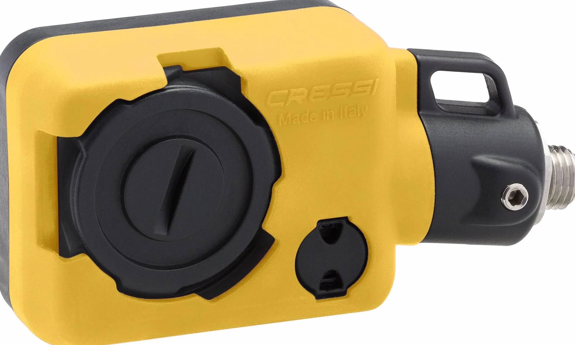 Cressi digi - Manometro Digitale con Attivazione Automatica per Immersioni, Colore Giallo, Disponibile in Versione Bar o PSI - Adulto Unisex