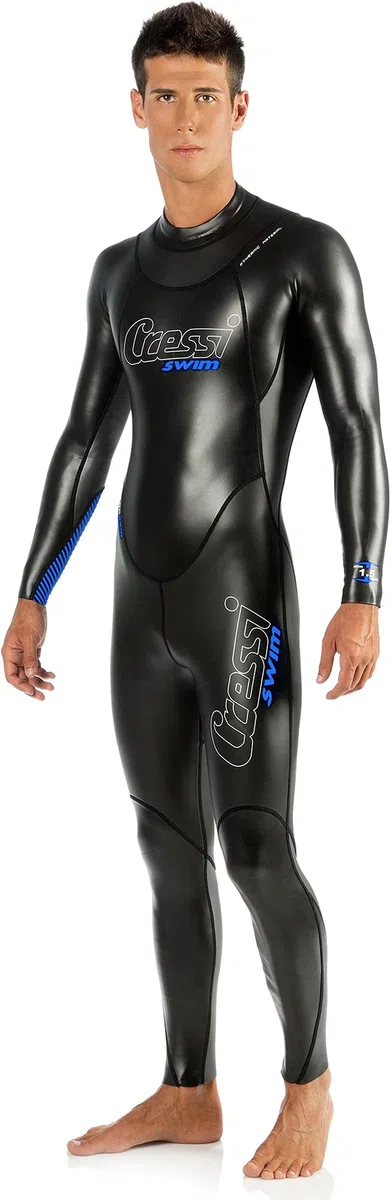 Cressi Triton Man all in One Swim Wetsuit 1.5mm, Muta Uomo Monopezzo da Nuoto, Neoprene Alta Densita Glide Skin