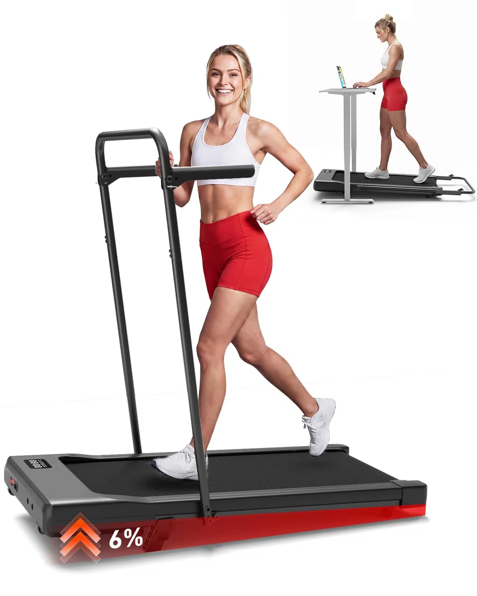 Superun Raceable Tapis Roulant Salvapazio Elettrico Adatto per Indossabili High-tech, Walking Pad con APP Controllo, 136/159KG Tapirulan con Corsi di Allenamento e Corse Multi-Runner