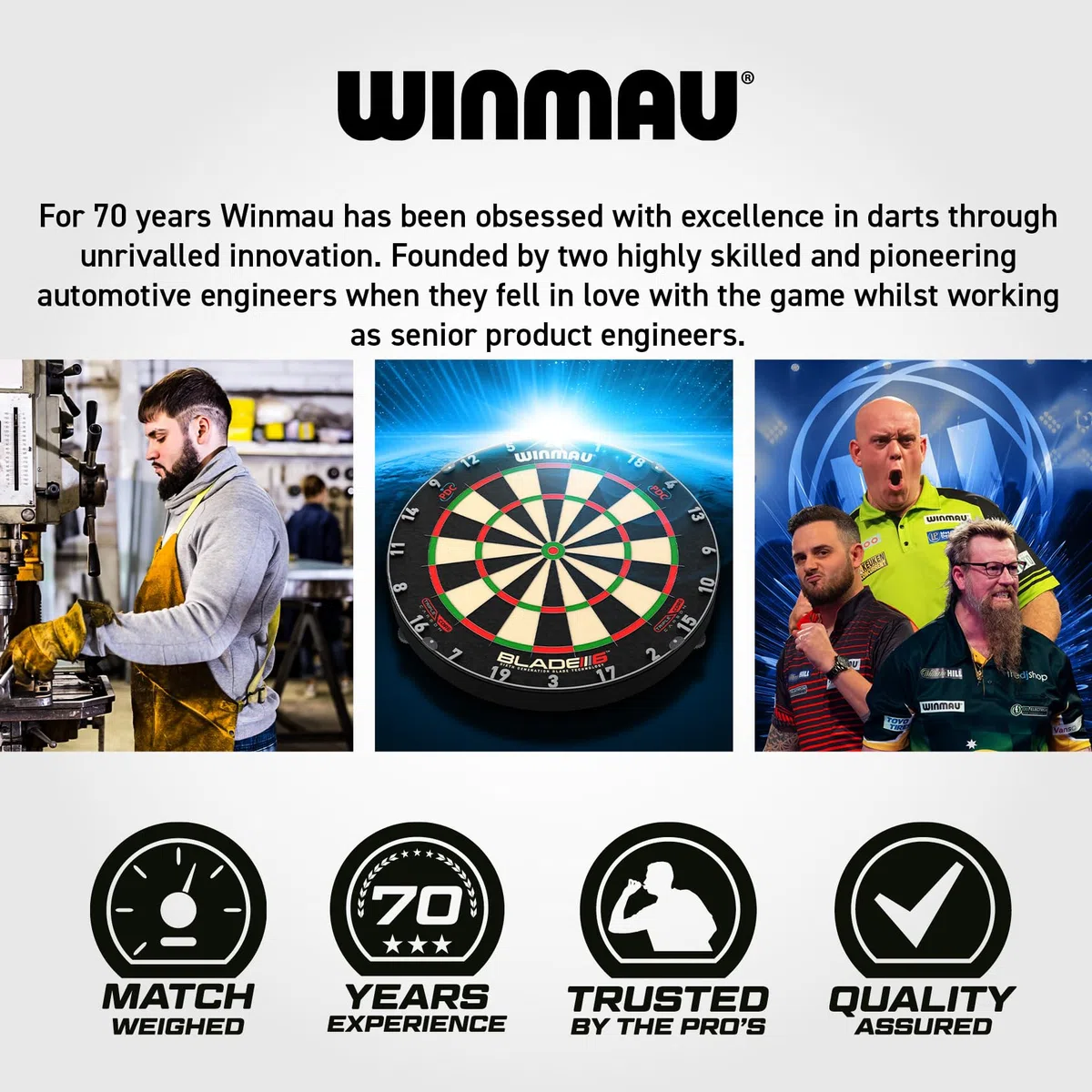 WINMAU – Michael Van Gerwen MvG - EvoX Set di Freccette Professionali con voli e steli per Freccette - Disponibile con Punta Morbida da 18 g, Peso Pieno da 20 g e Punta in Acciaio da 21g, 22,5g e 24g