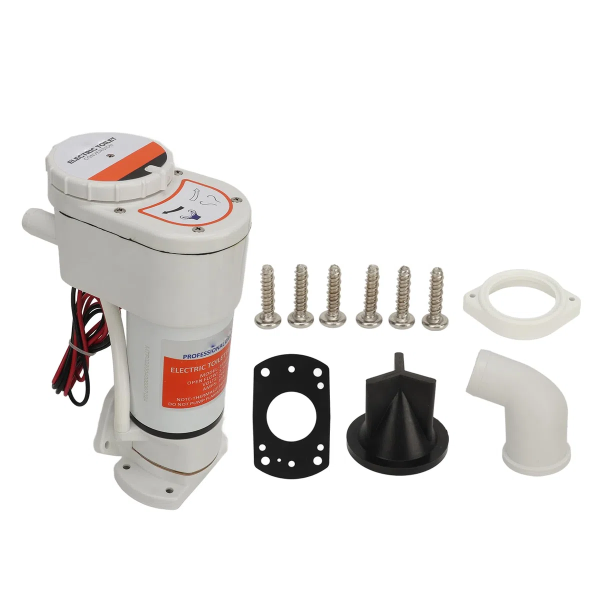 WC Marino Elettrico, Kit di Conversione WC Marino Controllo della Rotazione Scarichi Multipli Autoadescante Antiriflusso Ad Alta Efficienza per Yacht (Portata massima 24 V 10 A: