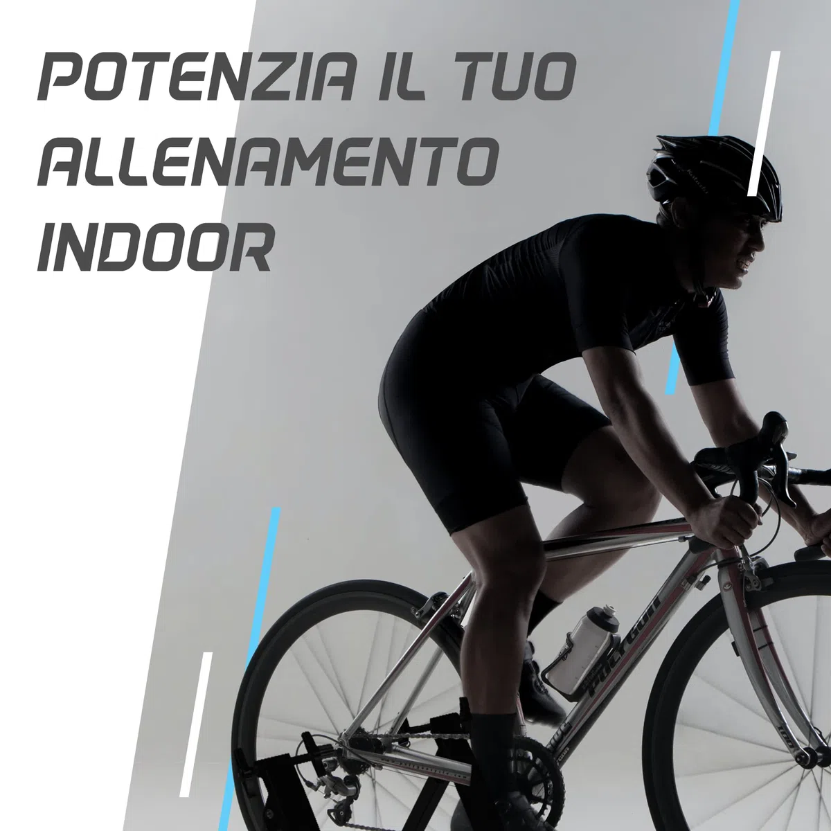 Turbo Trainer - Bicicletta da allenamento magnetica a resistenza variabile per bici da strada e da montagna - Supporto da allenamento stazionario - Telaio pieghevole in acciaio - Ruote da 66