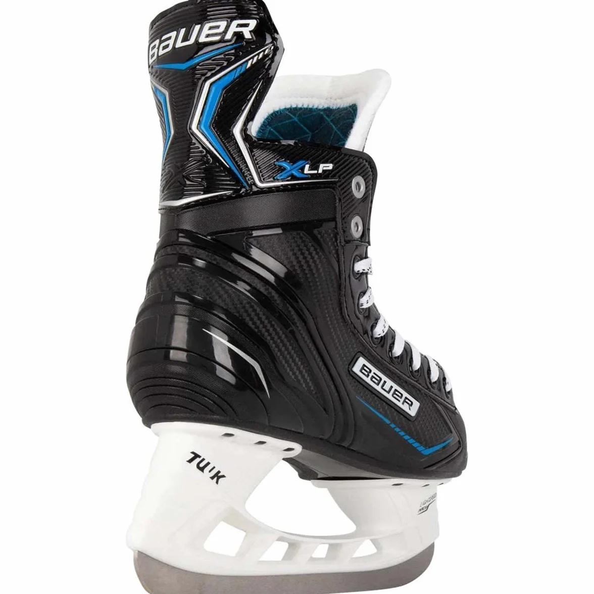 BAUER 1058938, S21 X-Lp Skate-SR, Scarpa da Hockey su Ghiaccio Uomo, Nero/Bianco/Blu/Argento, 47 EU