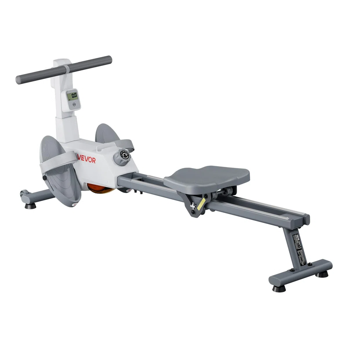 VEVOR Vogatore Magnetico Regolabile a 16 Livelli Vogatore Pieghevole per Casa Capacità di Peso da 158 kg per Allenamento Fisico Fitness, Compatibile con APP Bluetooth e Monitor LCD da Palestra