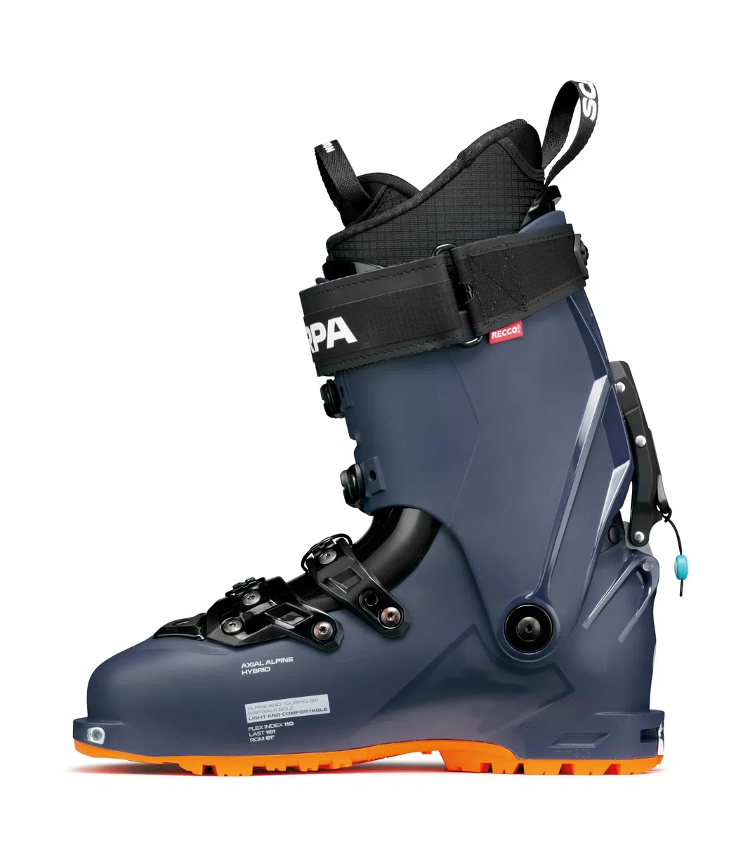 SCARPA 4-Quattro GT 110 Flex Freeride Alpine Touring Hybrid Scarponi da sci con GripWalk per sci alpinistico e downhill