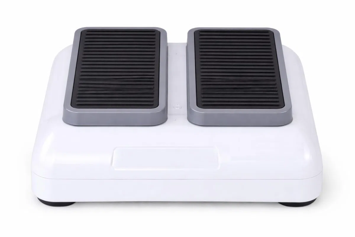 FFitness ESERCITATORE PASSIVO PER GAMBE 2 VELOCITA’ PEDANA PIATTAFORMA VIBRANTE ALTEZZA REGOLABILE PER CAMMINARE SEDUTI LEG STEPPER