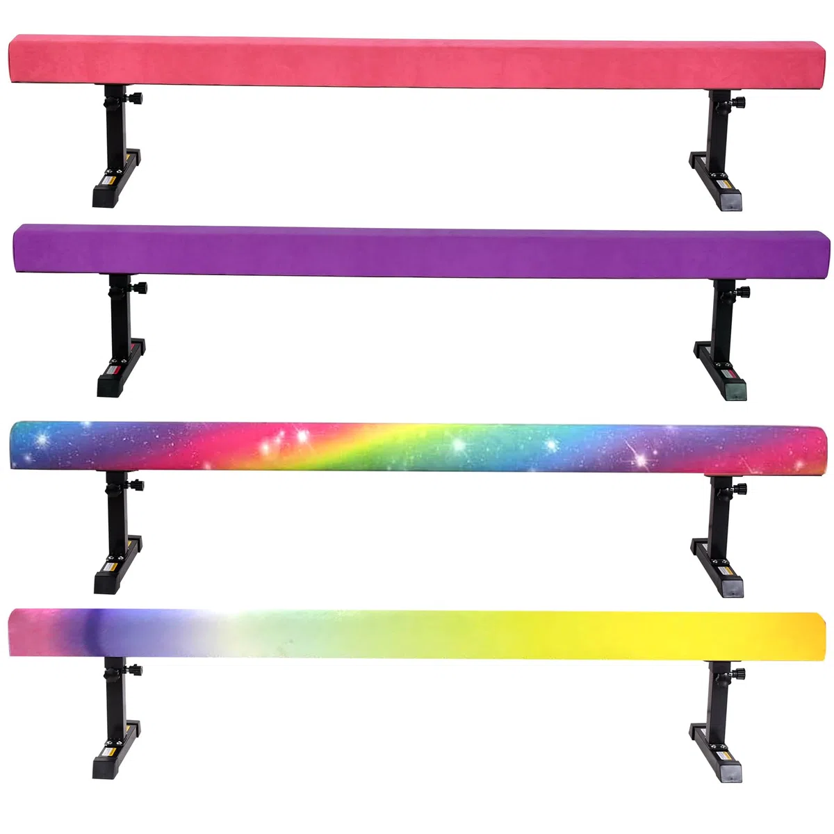 Fascio di bilanciamento regolabile, palla da ginnastica | 5,9 ft Balance Bar | 5 altezze regolabili per l'allenamento a casa all'aperto all'aperto