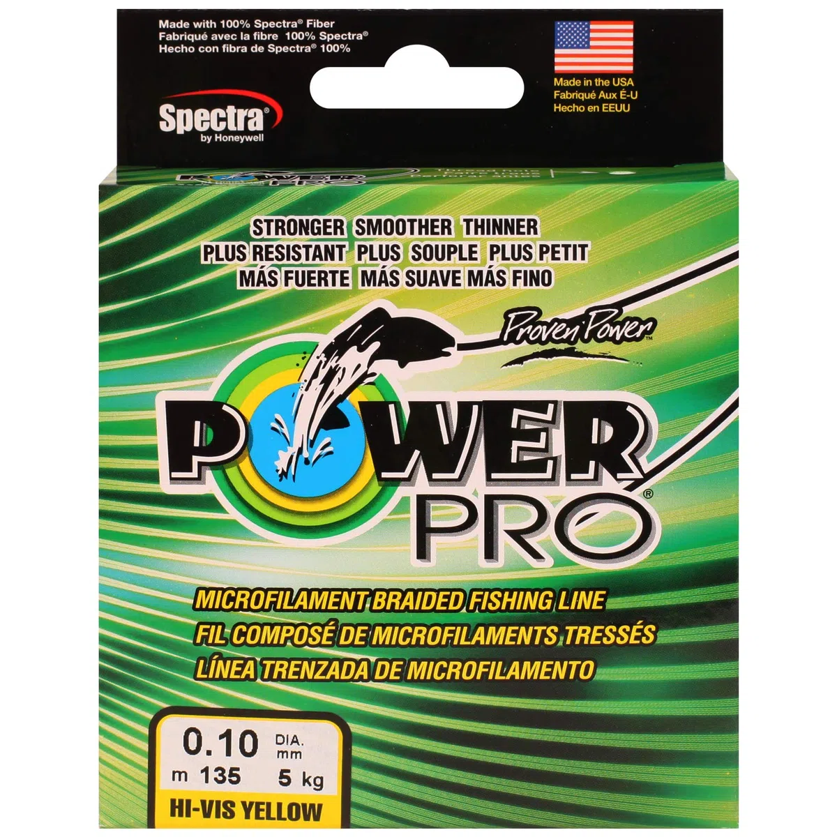 Power Pro Classic - Filo da pesca intrecciato, 135 m, colore: giallo
