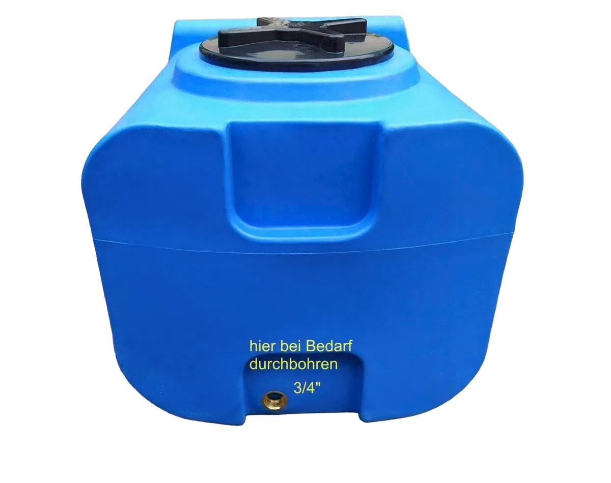 Varile Serbatoio per acqua potabile 100L Blu | Senza BPA | Filettatura in ottone 3/4" integrata | Made in EU | Sicuro per gli alimenti