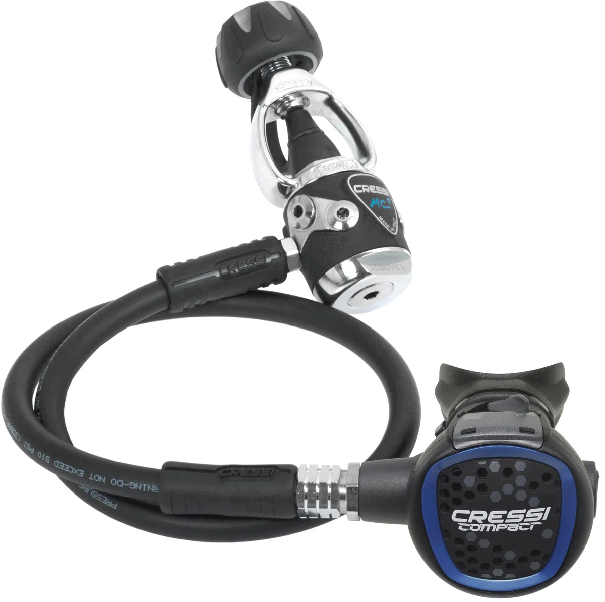 Cressi MC9/XS Compact Regulator - Erogatore per Immersioni, Disponibile in Versione INT o DIN, Adulto Unisex