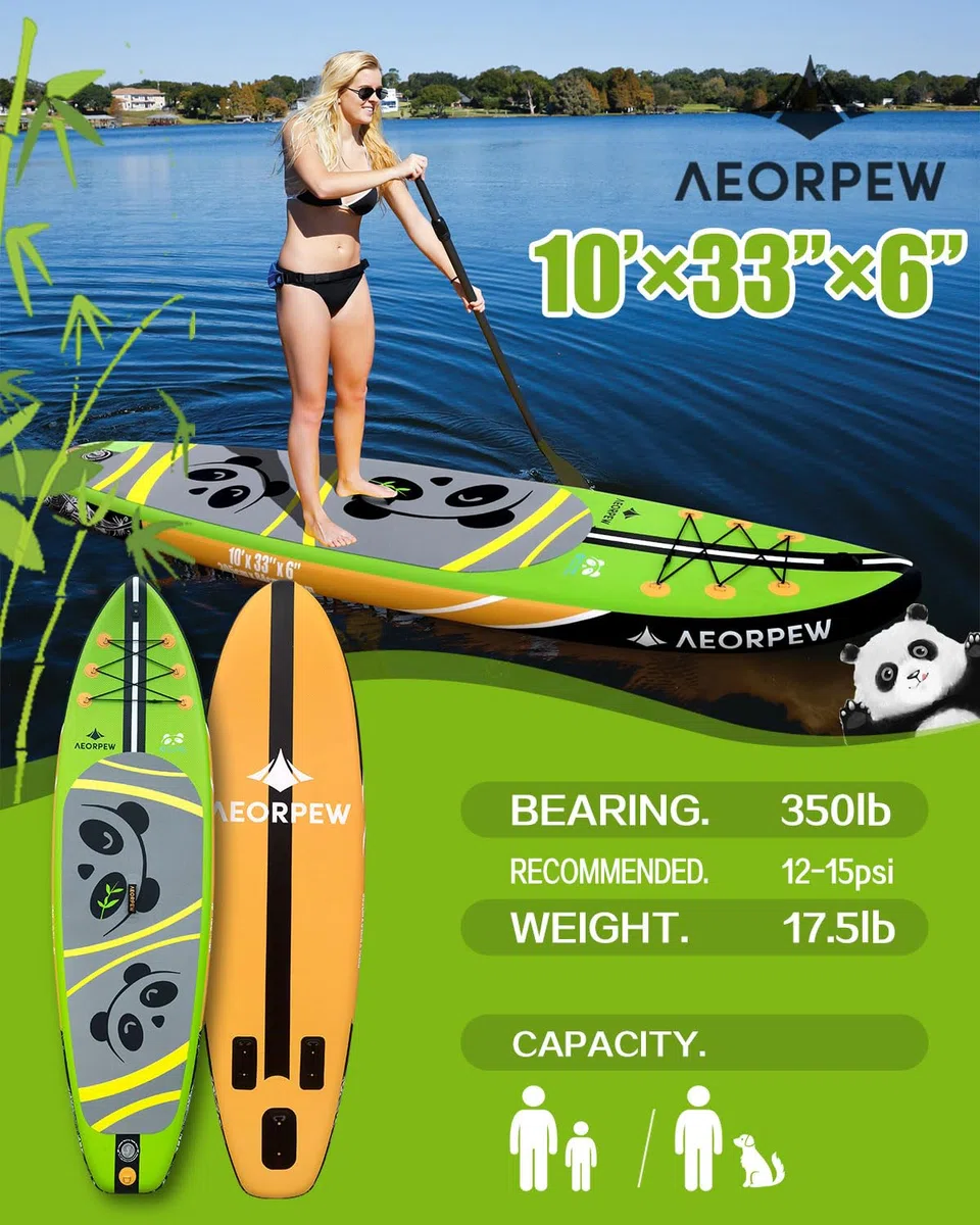 Tavola da paddle gonfiabile da 3 m, larghezza 83,8 cm, con tutti gli accessori per SUP e paddle per SUP, zaino di grande capacità per adulti e ragazzi di tutti i livelli