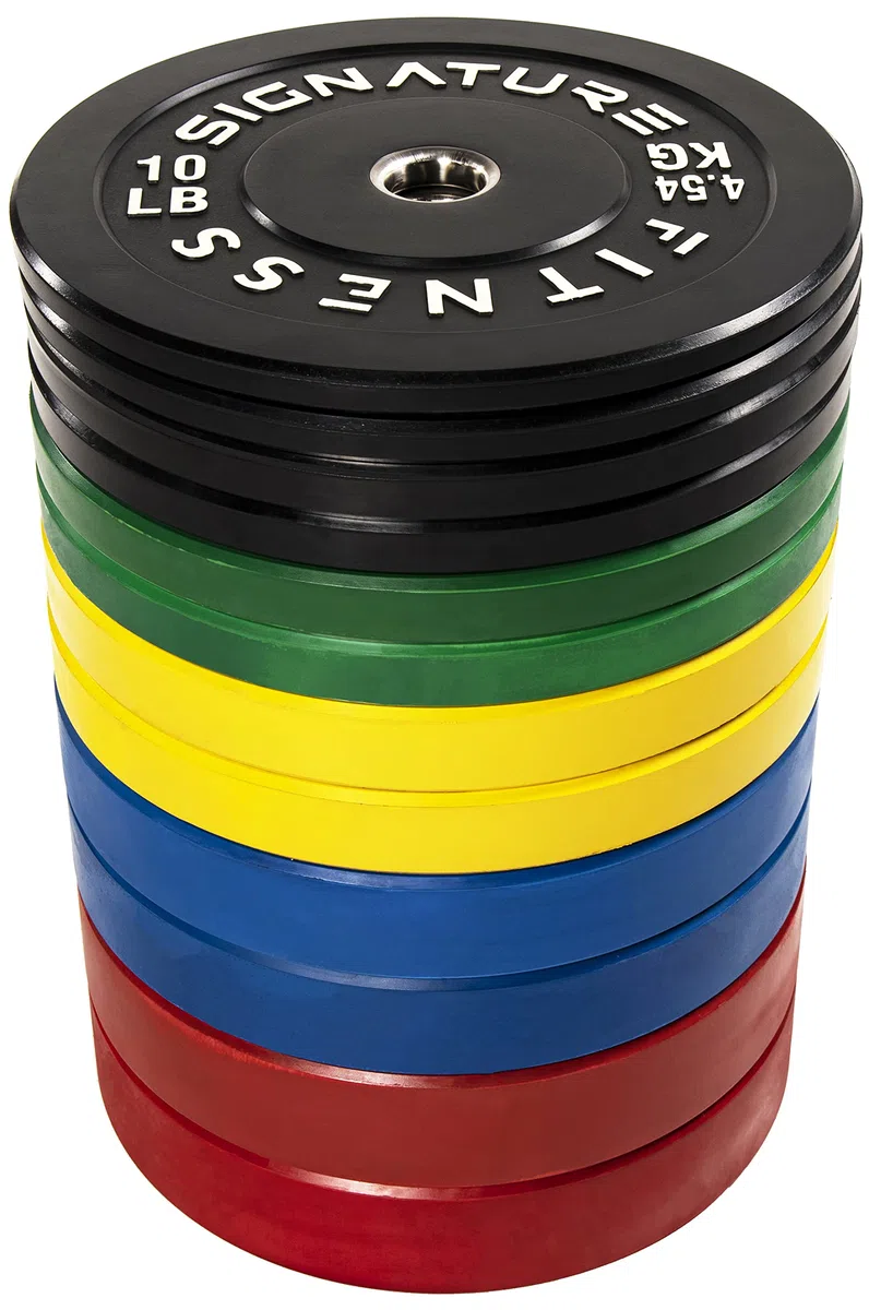 Signature Fitness Piastre olimpioniche da 5,1 cm con mozzo in acciaio, coppie o set, confezioni multiple