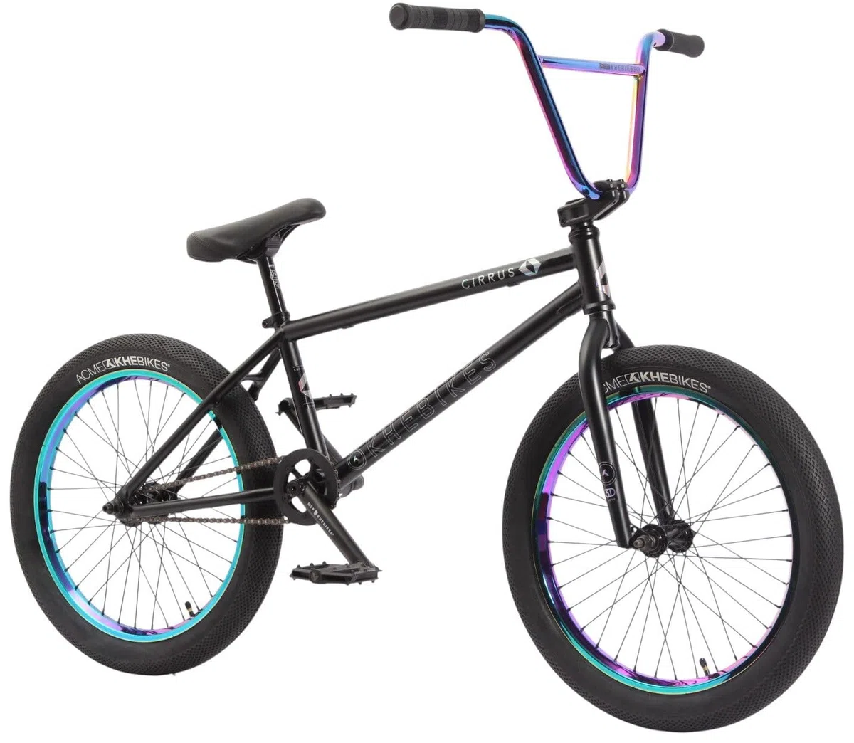 KHE Cirrus FC PRO 20 Pollici BMX - CrMo Telaio - 10,2 kg - Greyhound Freecoaster - Cerchi Oil Slick - Street/Park - Modello 2025 - Brakeless Ready - 20,8" TT - per piloti 145-190 cm