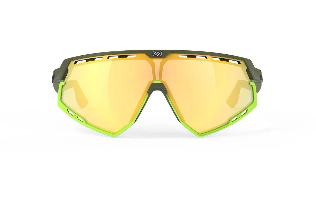 Rudy Project Defender Multilaser Yellow Olive Matte Occhiali, Taglia Unica Unisex Adulti, Giallo, Taglia unica