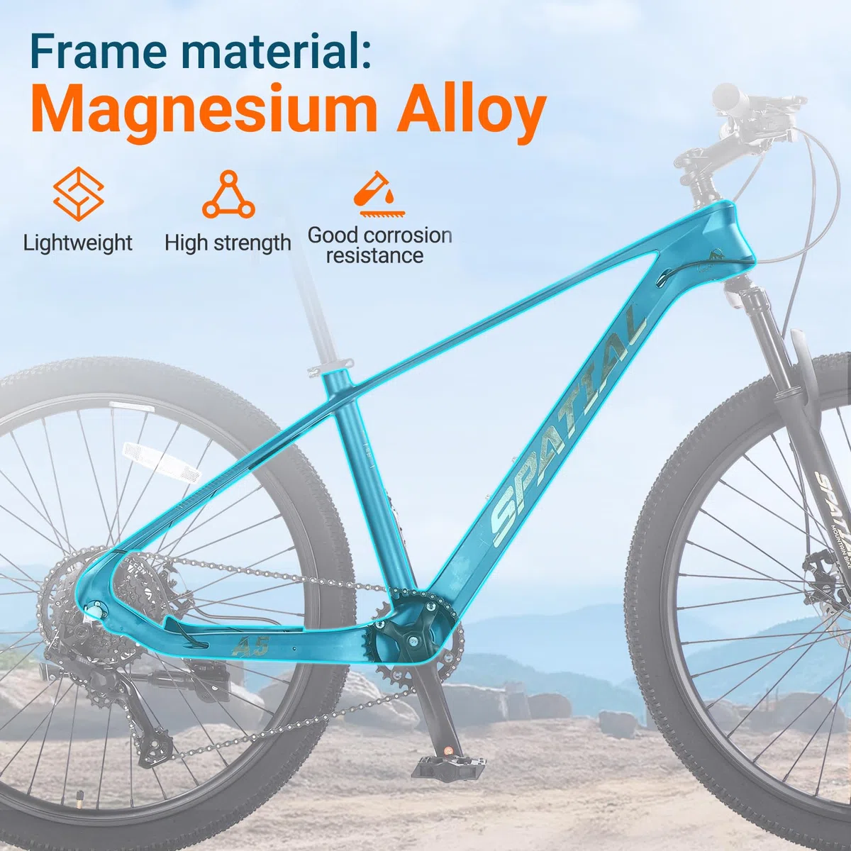 SPATIAL Mountain Bike, bici da ciclismo da esterno da 24/26/27,5/29 pollici, 21/8 velocità | Doppi freni a disco, sedile ergonomico regolabile per uomini, donne