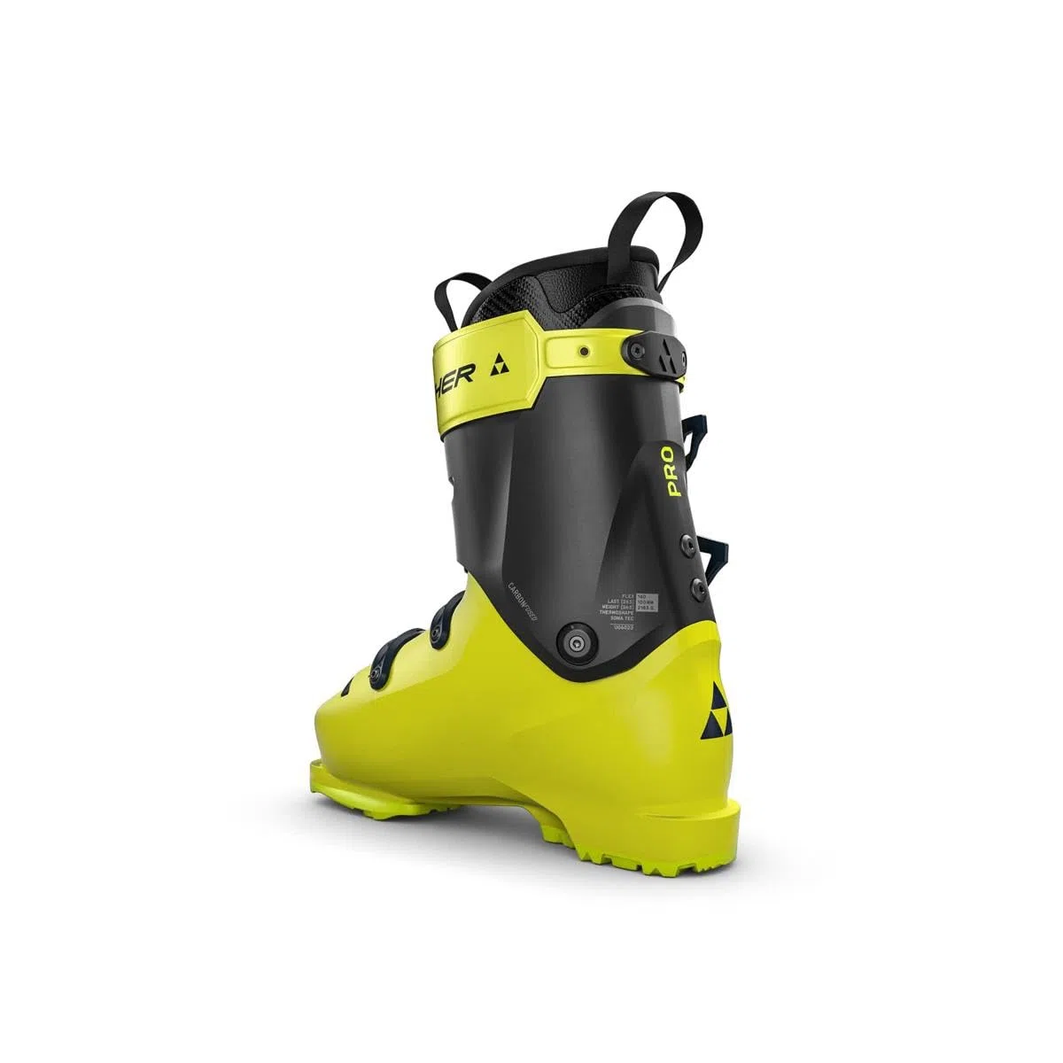 Fischer RC4 PRO MV Boa ZipFit Boot - Stivali 2025, giallo/carbonio, 29.5