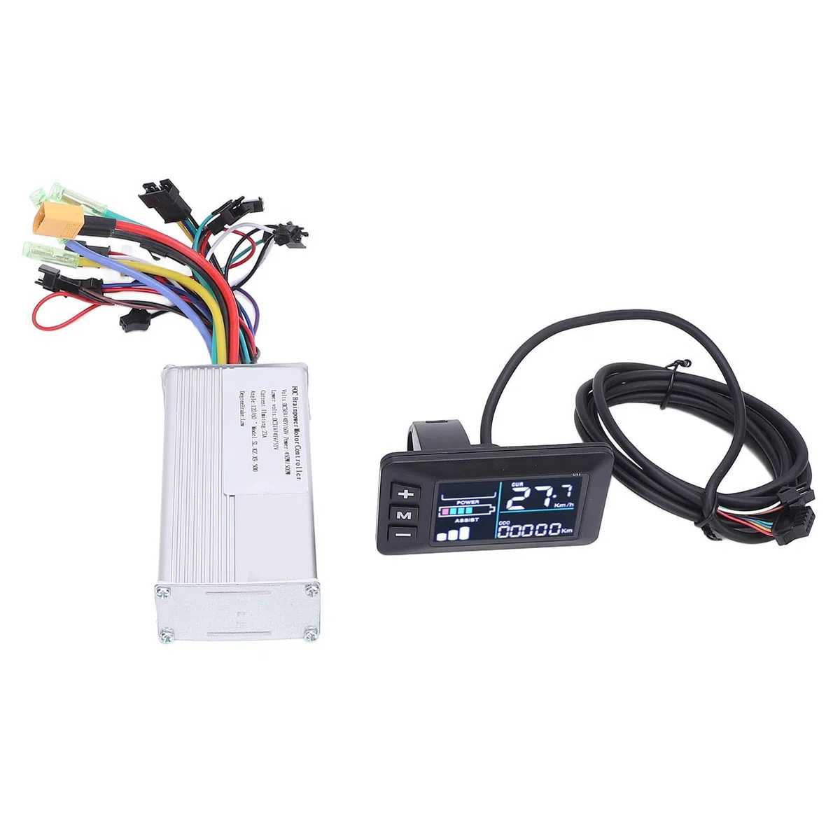 BuyWeek Kit Controller Brushless Bici Elettrica, Controller Motore Brushless 36V 48V 60V 450W 500W Centralina Bici Elettrica a Onda Sinusoidale con LCD G51