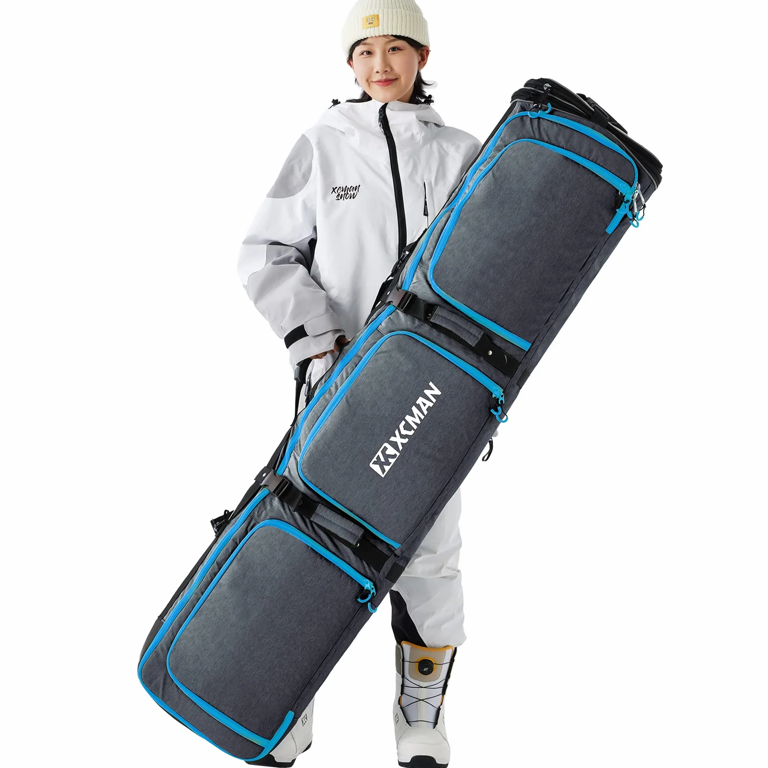 XCMAN Borsa per snowboard, snowboard Custodia per tavola Custodia Estensibile 160cm-190cm