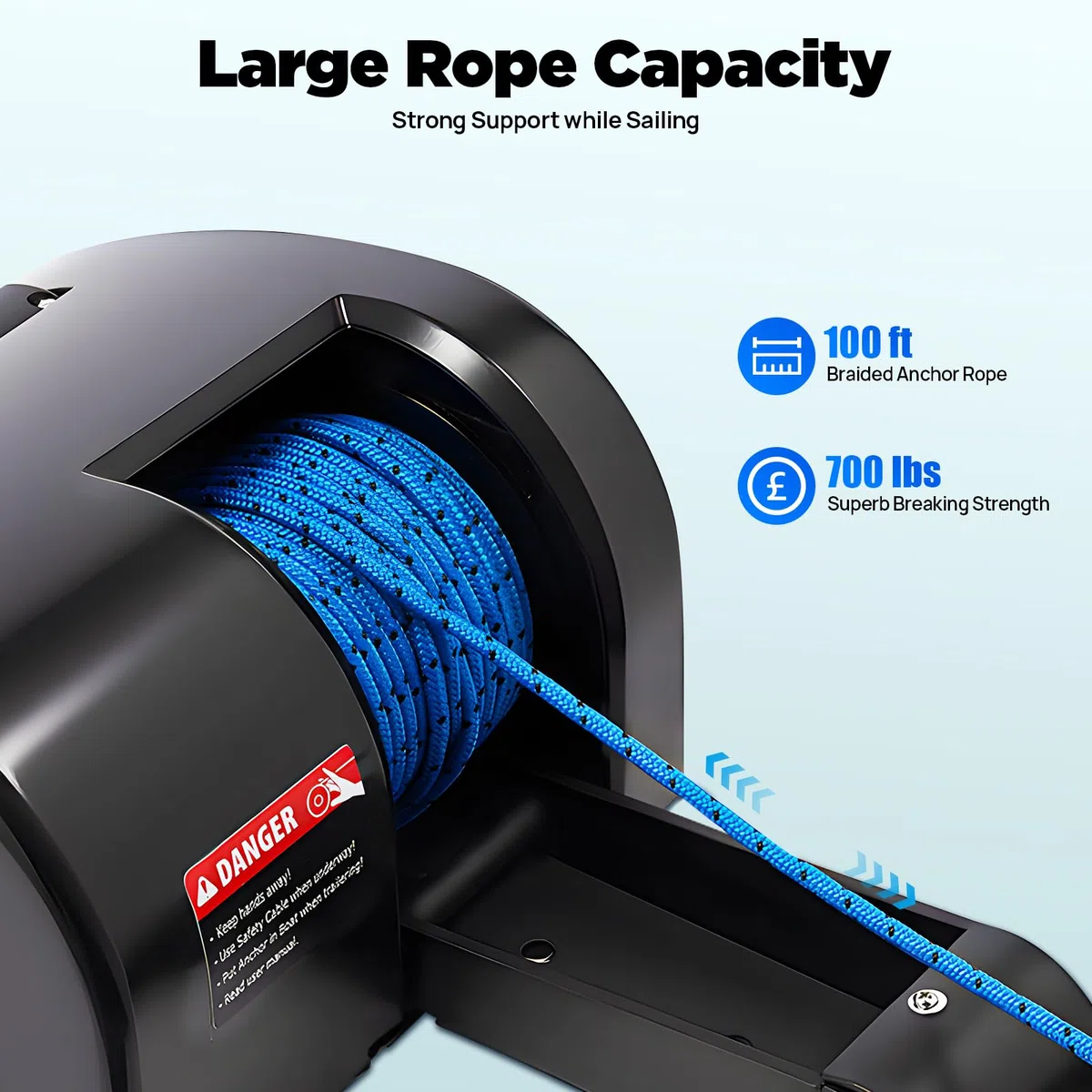 Verricello elettrico per barca 12V 35LBS per ancore fino a 15,8 kg, verricello per ancora per acqua salata, argano marino per barche con telecomando, verricello elettrico per barche incluso