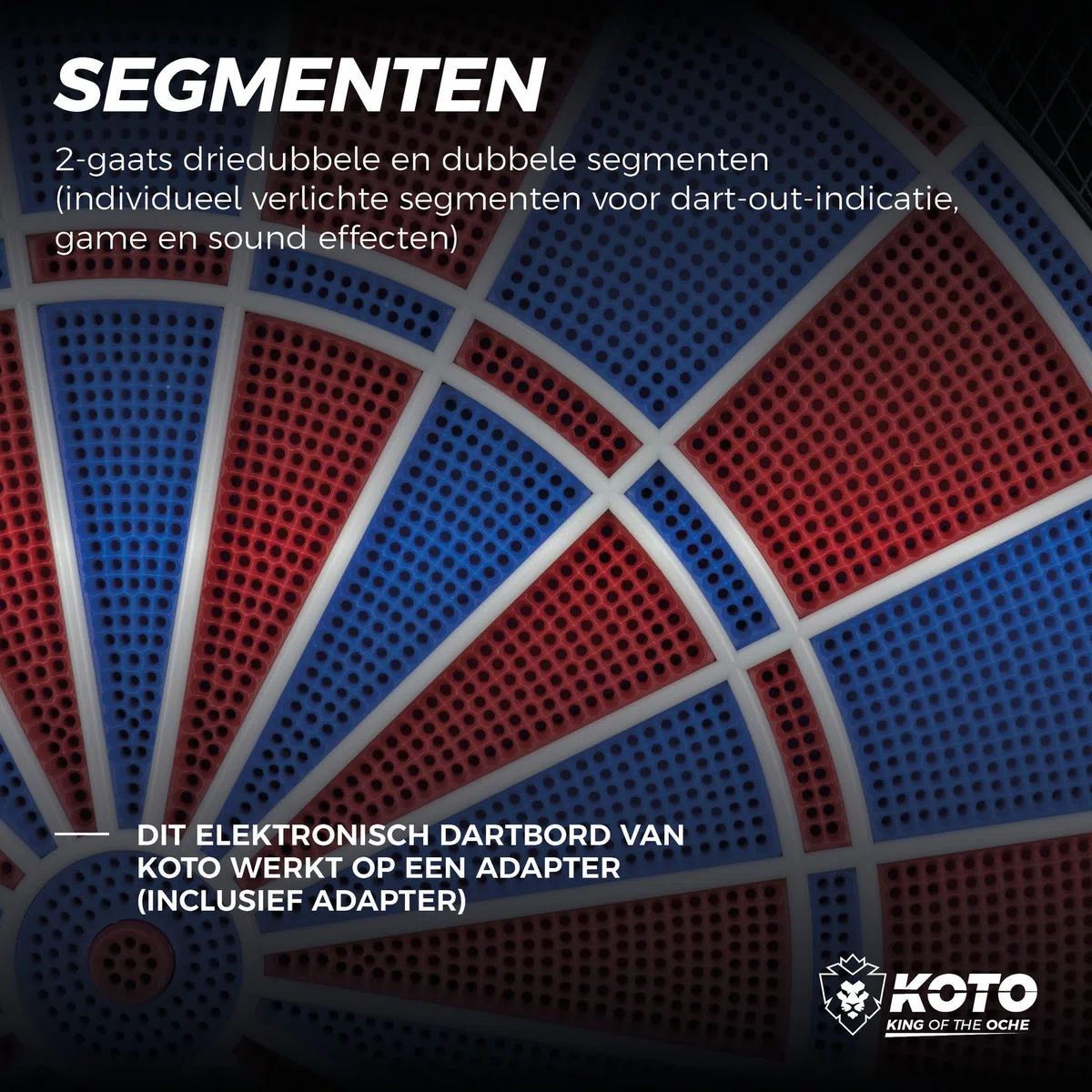 KOTO – Bersaglio Elettronico Royal 580, 6 Freccette Soft, 36 Giochi, Oltre 580 Varianti, per 1-8 Giocatori