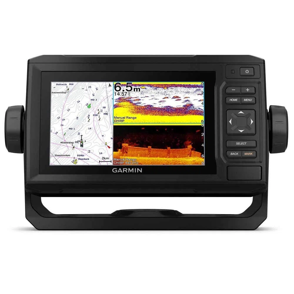 Garmin Echomap Trasduttore GT24 Uhd 6,2 pollici, 1,6 libbre, chartplotter LCD con mappa di base mondiale