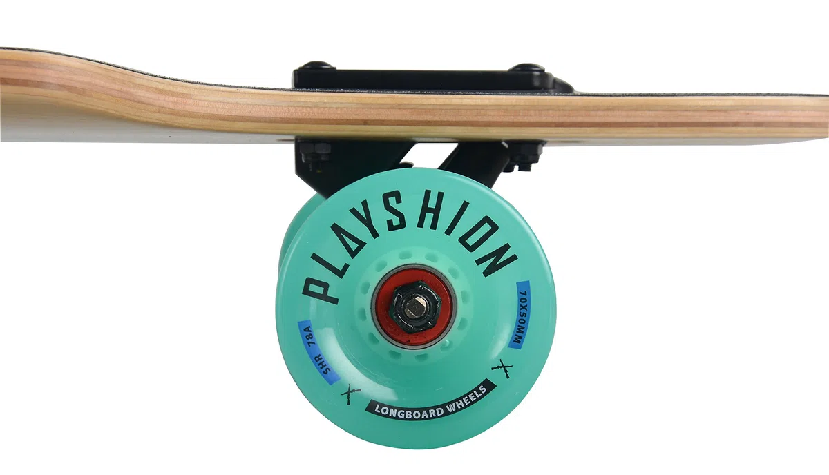 Playshion 39" Longboard, Drop-Through Freestyle Skateboard Cruiser