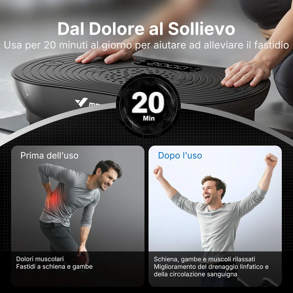 MERACH Pedana Vibrante Per Allenamento E Modellamento, Con 99 Livelli Di Velocità, Altoparlante Bluetooth Integrato, Touchscreen Led, Corde Elastiche