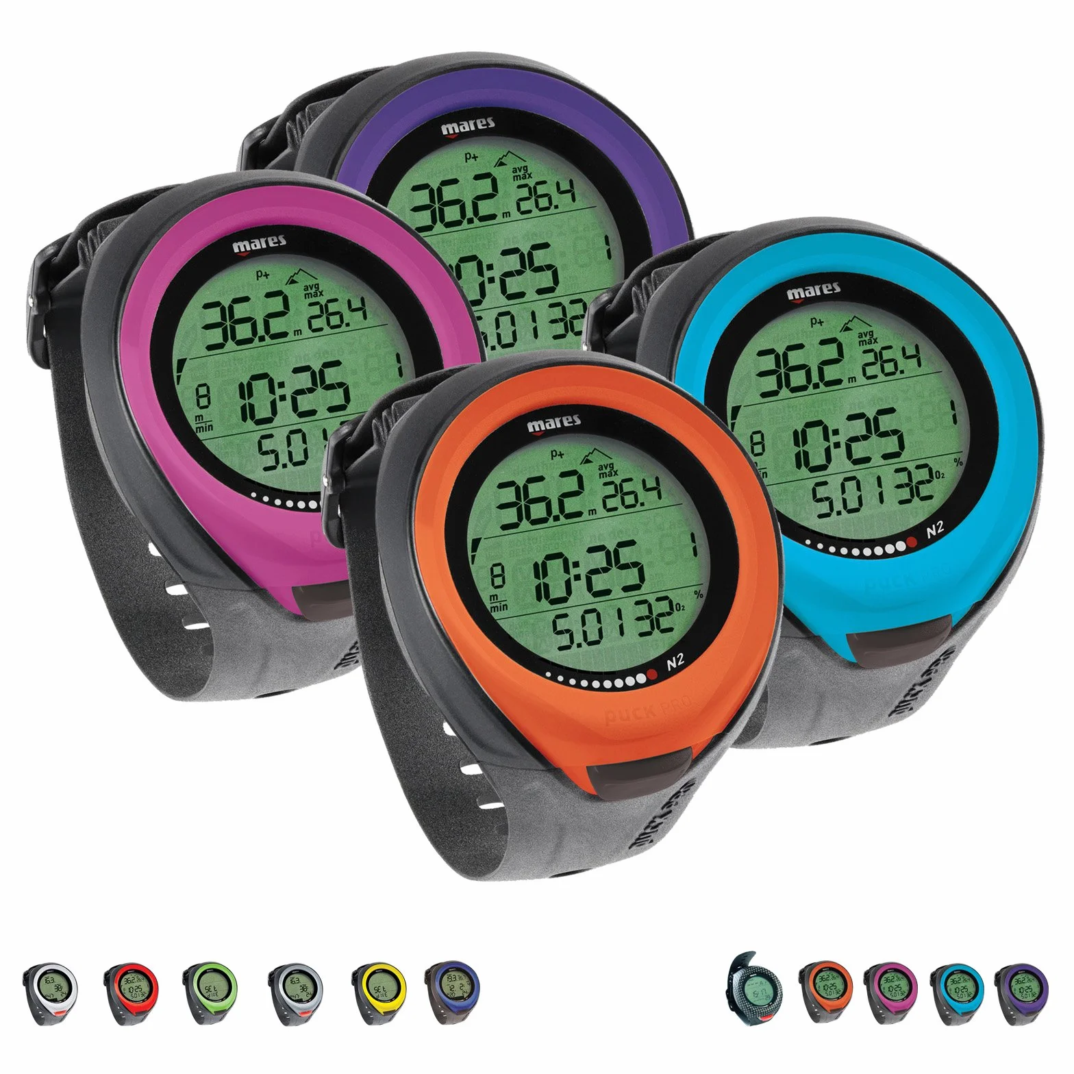 Mares Colour, Puck PRO-Computer per Immersioni, Colore: Blu/BL Unisex Adulto