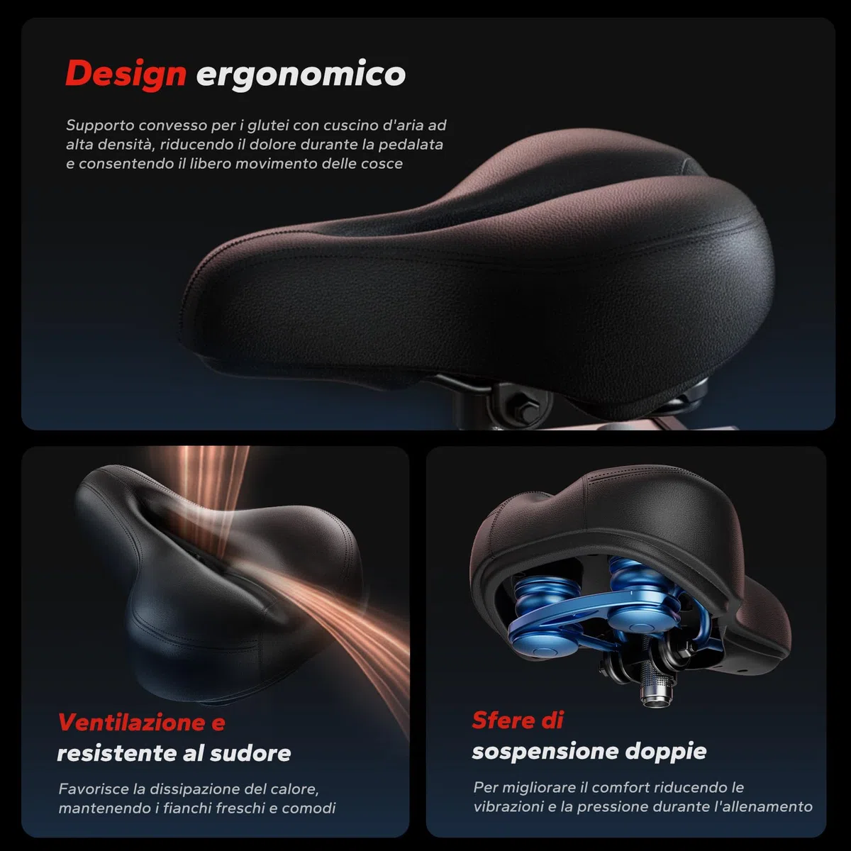 MERACH Cyclette da Casa con Resistenza Magnetica, Bicicletta da Appartamento Silenziosa con Sella Confortevole Migliorata, Schermo LCD, Supporto Tablet, App Esclusiva, Ideale per Training Aerobico