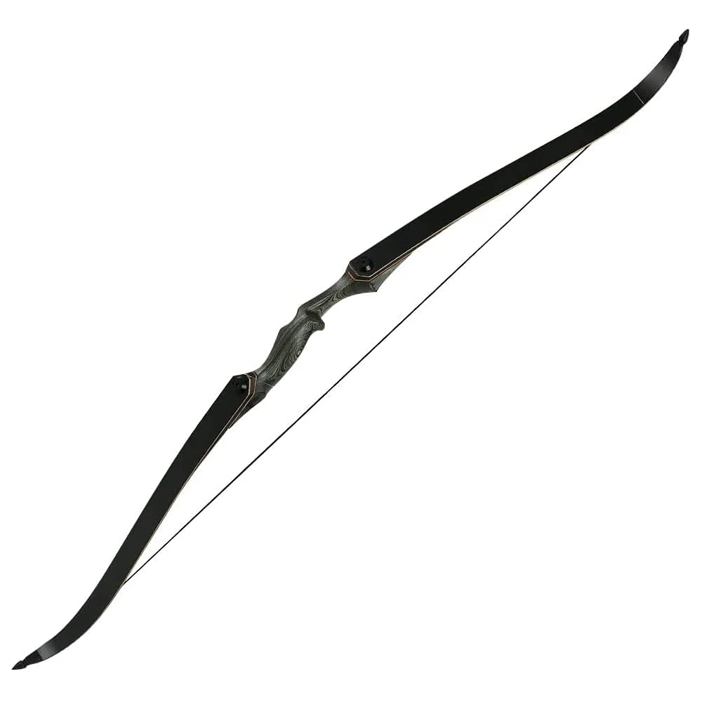 Huntingdoor Arco da 60 Pollici Takedown di legno Arco ricurvo tiro con l'arco Arco Destro Riser 30 40 50 lbs con Corda per tiro a Segno (35lbs)