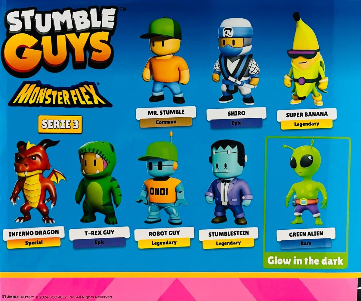 Monster Flex Stumble Guys Serie 3, Set 8 Blister