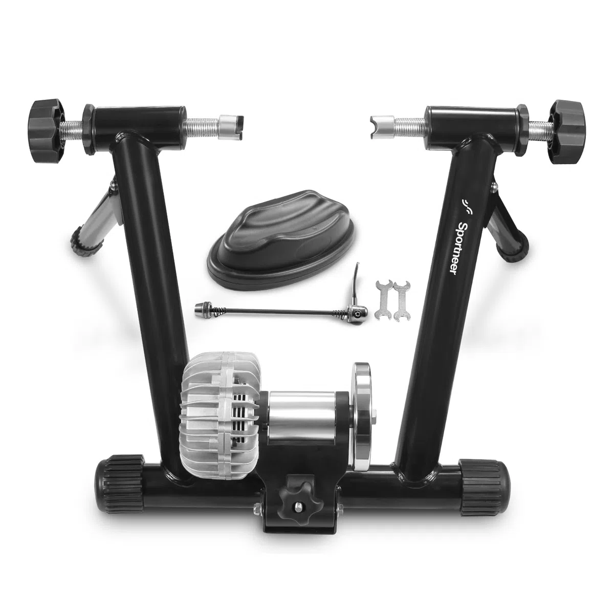 Sportneer Rollentrainer Fahrrad Fluid Bike Trainer Ständer, Indoor Fahrrad Training Stand Nero