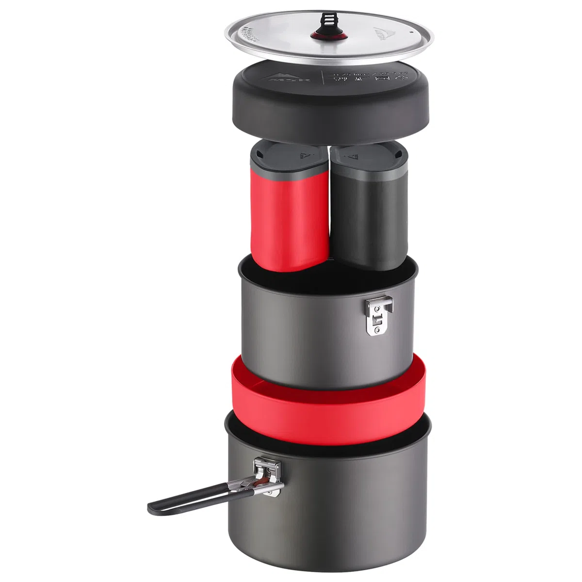 MSR Quick 2 - Set di pentole, 19,7 x 12,7cm, Colore: Nero