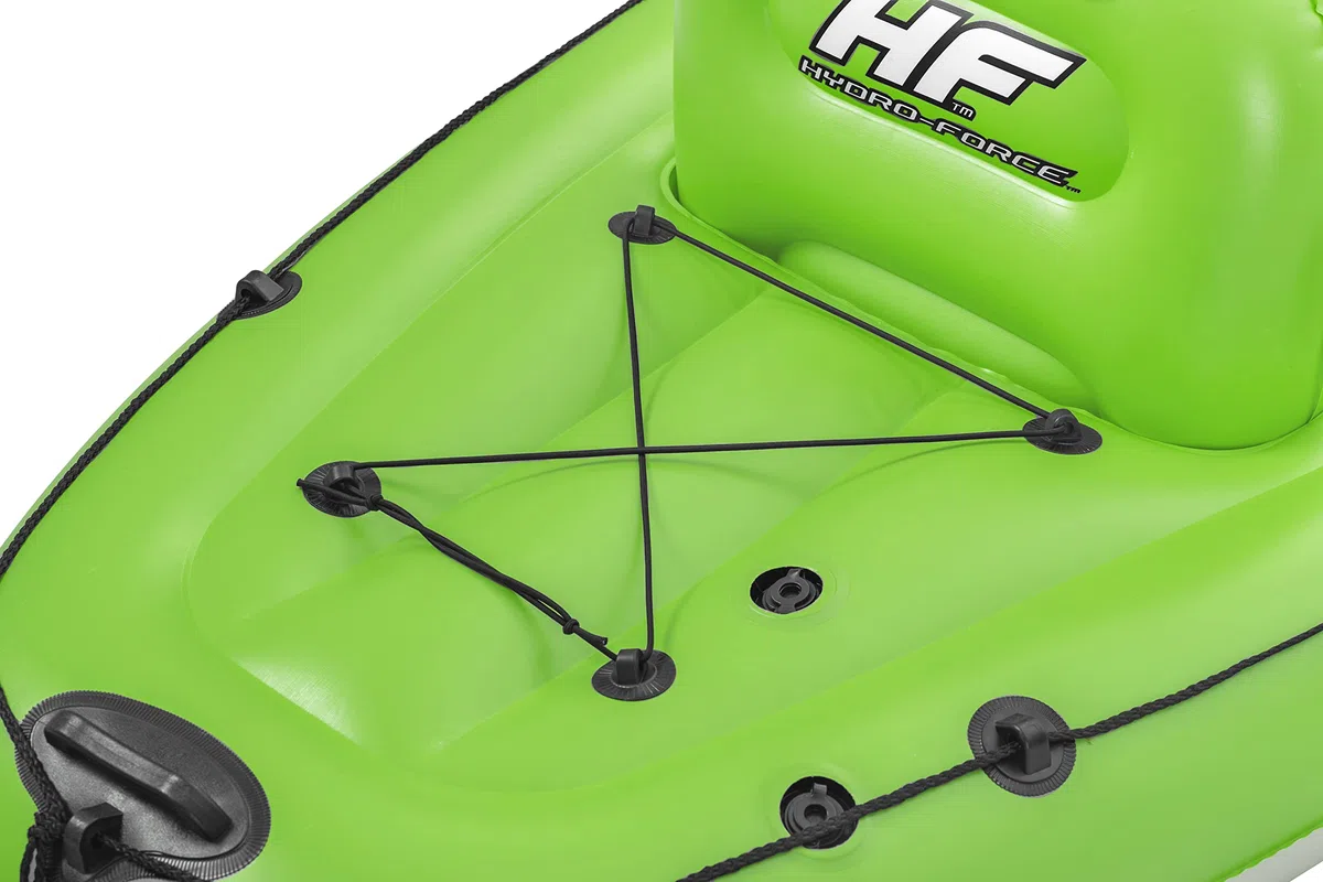 Bestway Koracle - Kayak gonfiabile Hydro-Force, set completo per la pesca, con pompa a mano, pagaia e borsa portaoggetti, capacità per 1 persona, diversi stili