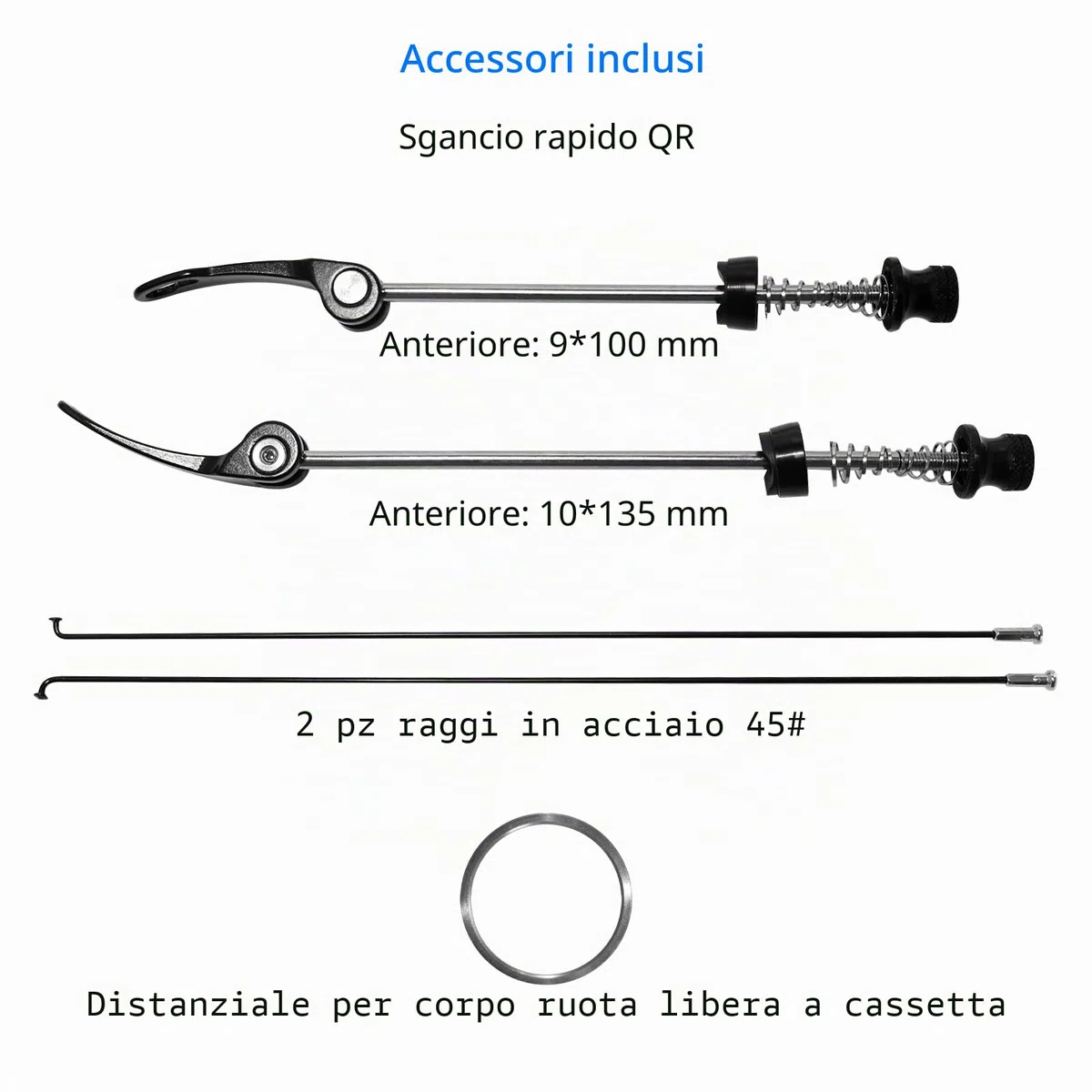 Set di ruote per mountain bike da 26"/27,5"/29" cerchi in lega di ultraleggeri 32H ad alta resistenza,set di ruote MTB con freno a disco a sgancio rapido