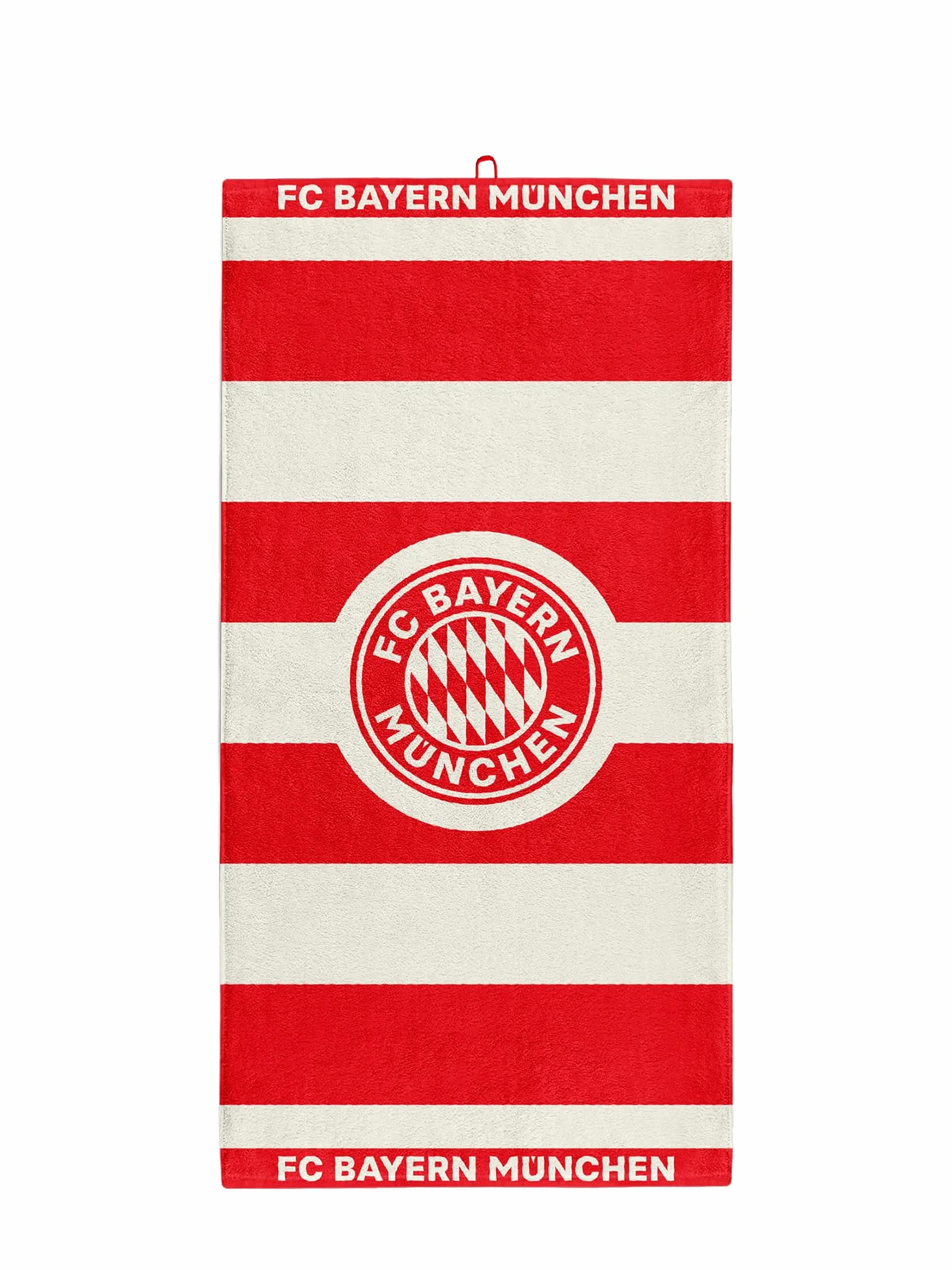 FC Bayern München Asciugamano da doccia, asciugamano da bagno, rosso, bianco, 140 x 70 cm
