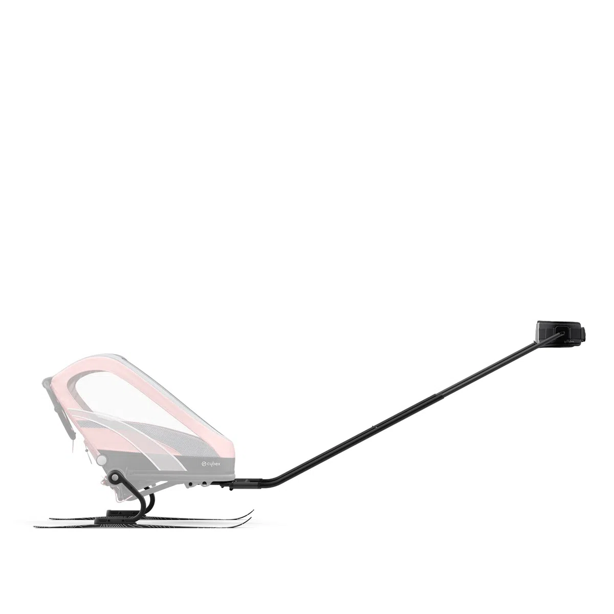 Cybex Skiing Kit per Rimorchio Multisport ZENO, Inclusi 2 barre di traino, 2 sci e cintura, Nero