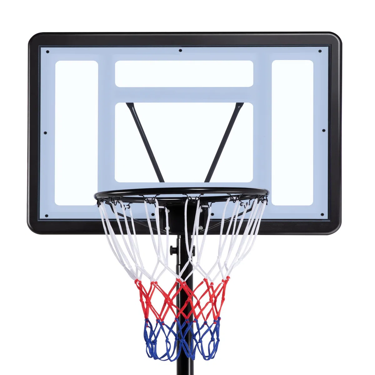 Yaheetech Canestro Basket Esterno Interno Camera Portatile con Colonna Tabellone Canestro Altezza Regolabile