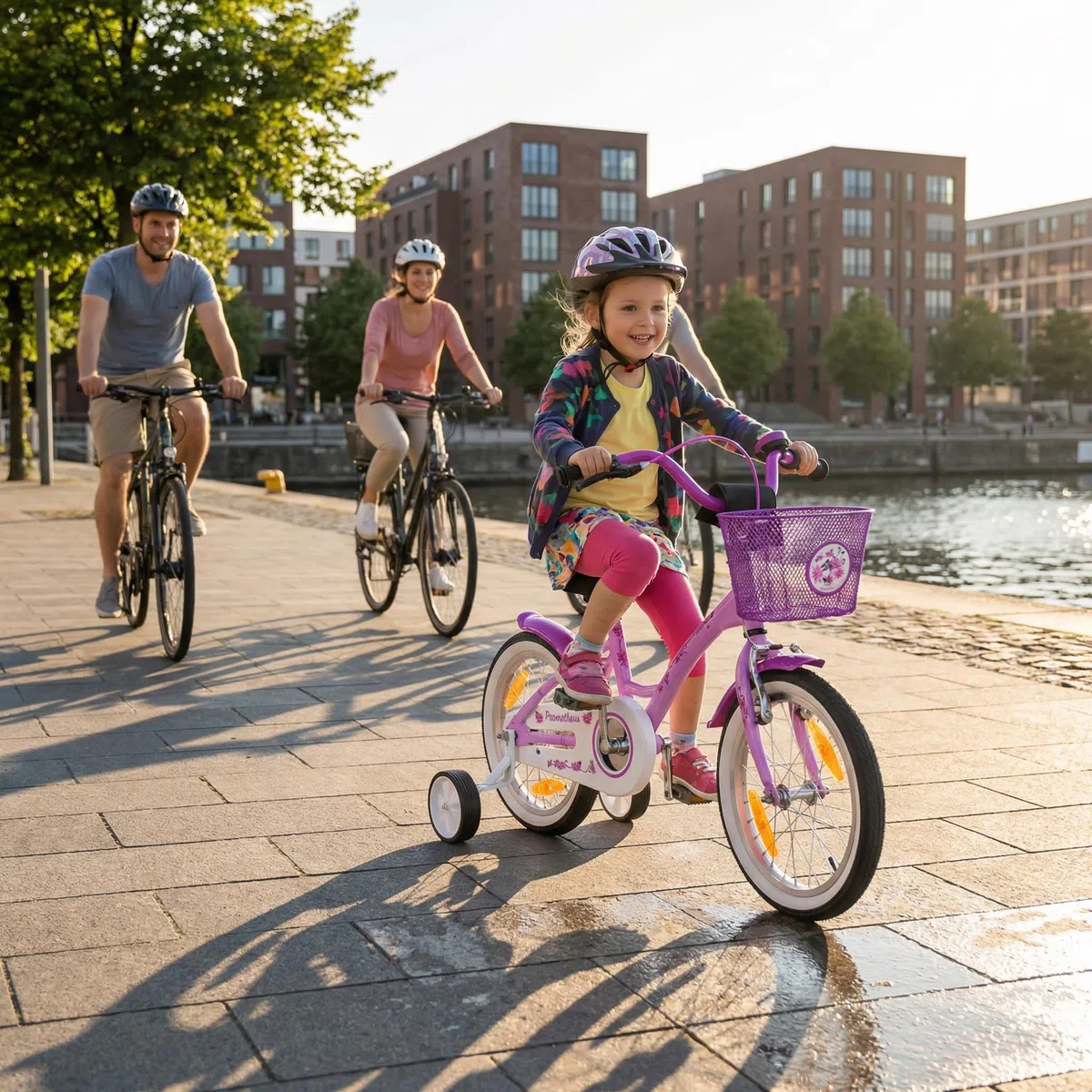 PROMETHEUS BICYCLES bicicletta bambina 5-7 anni bici per bambini bambino 16 pollici bimba con rotelle e freno contropedale viola