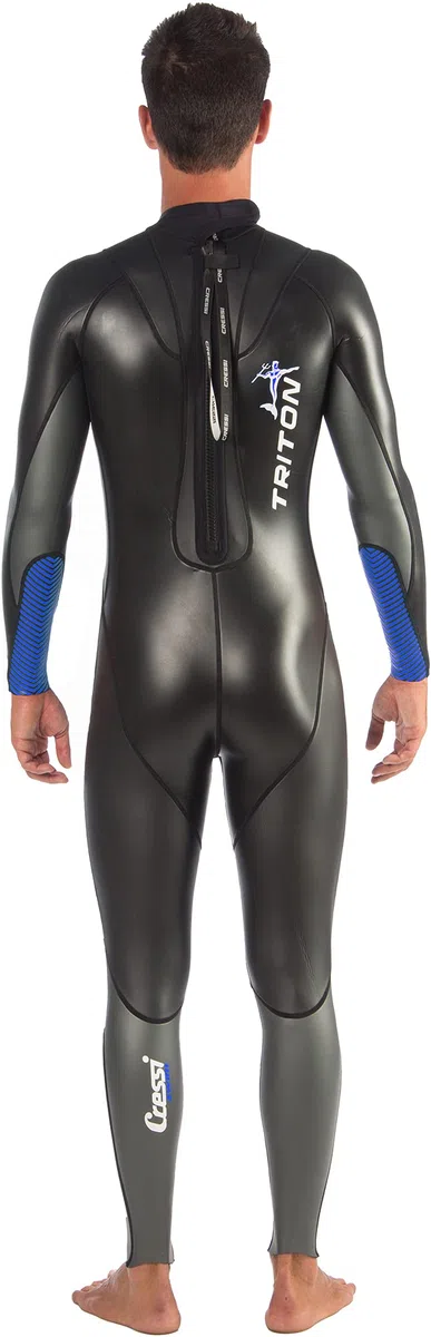 Cressi Triton Man all in One Swim Wetsuit 1.5mm, Muta Uomo Monopezzo da Nuoto, Neoprene Alta Densita Glide Skin