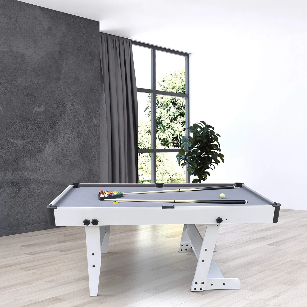 Cougar Hustle XL Tavolo da biliardo 6ft pieghevole | Tavolo da biliardo pieghevole incl accessori | Dimensioni: 182,9x91,4x78,7 cm