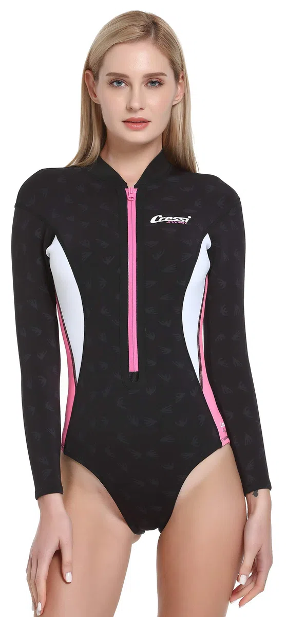 Cressi Termico Lady Swimsuit 2 mm - Costume Monopezzo in Neoprene High Stretch Donna - Disponibile Versione Standard o Maniche Lunghe