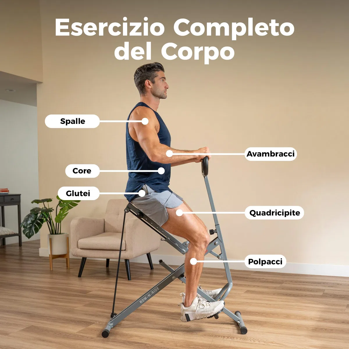 Sunny Health & Fitness Attrezzo per Allenamento con Squat Assist Row-N-Ride, Pieghevole e di Facile Montaggio con Resistenza Regolabile, Macchina per Allenamento in Casa per Braccia, Glutei e Gambe