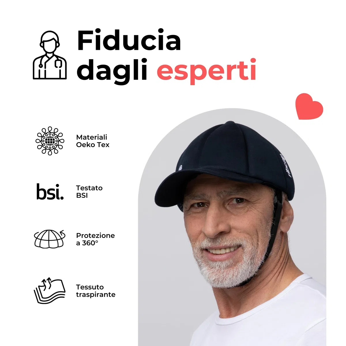 Ribcap Baseball cap Casco Protettivo di Grado Medico | Blu Navy | Casco Morbido per Epilessia | Casco Protettivo per Convulsioni