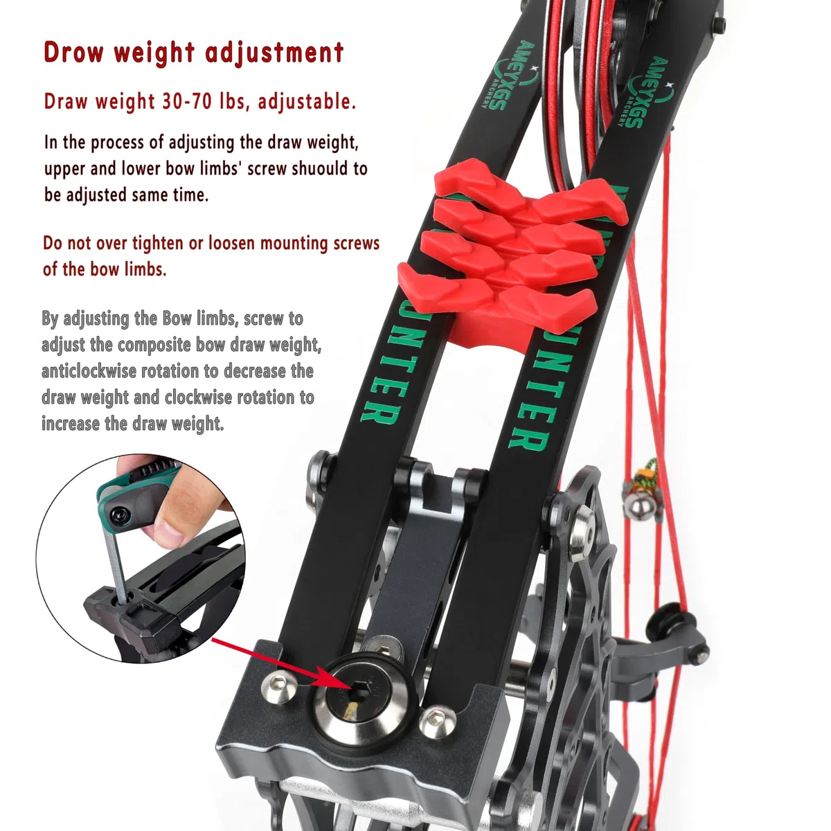 18" kit arco compound, 30~70lbs regolabile, arco steelball, doppio uso arco da caccia, adultbow, RH&LH, può sparare freccia e palla d'acciaio, per tiro con l'arco da caccia