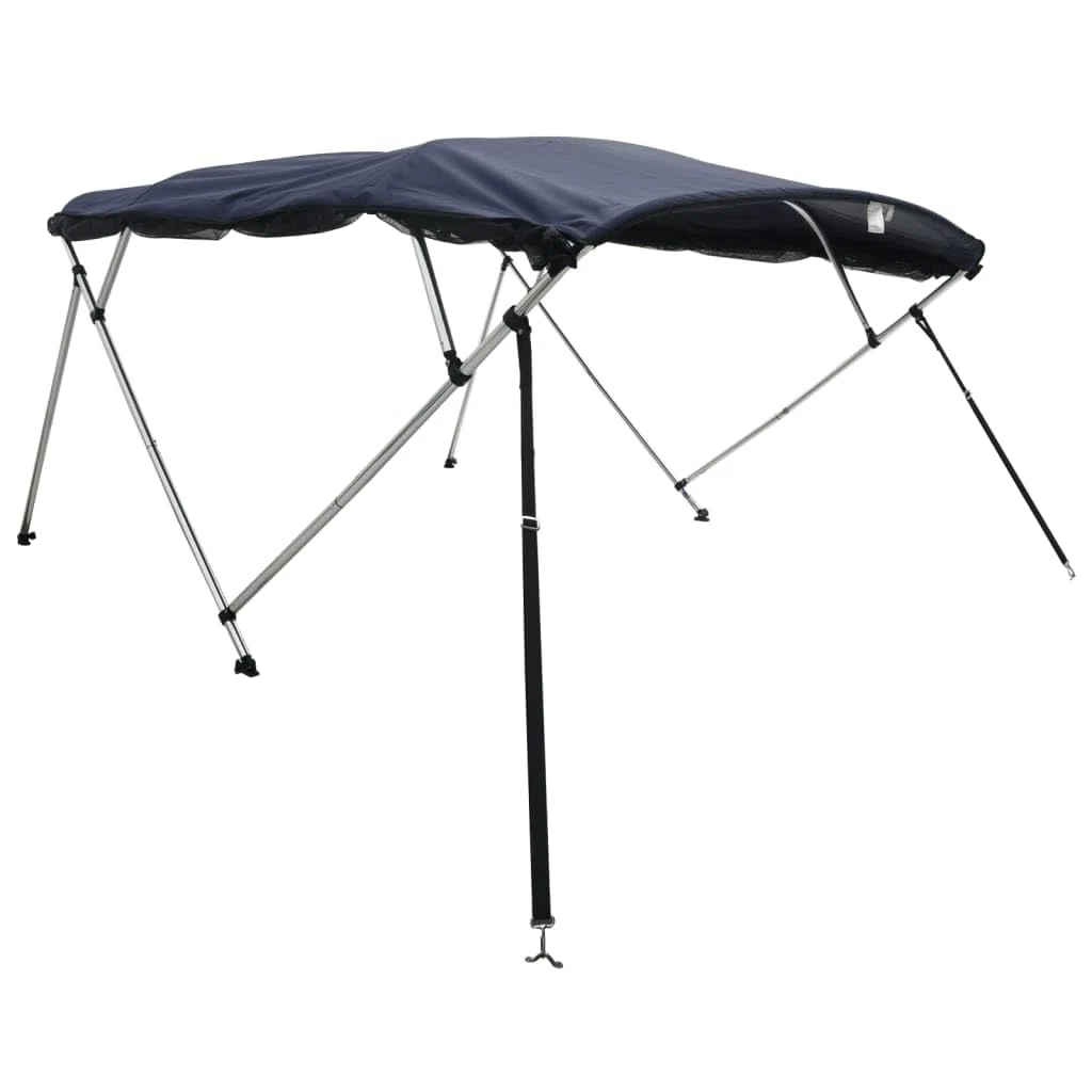 vidaXL Bimini di Prua Pareti Laterali Rete 4 Archi 243x(185-198)x137cm, bimini per imbarcazione, tendalino per barca, copertura per imbarcazione