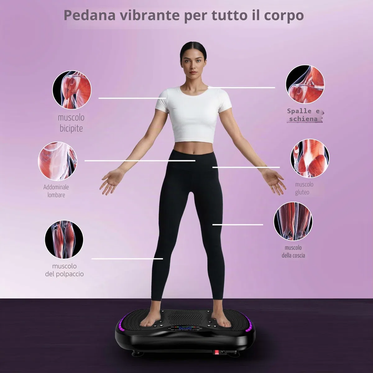 Pedana Vibrante Dimagrante, Piastre Vibranti 3D per la Perdita di Peso e il Drenaggio Linfatico, 200 Velocità Regolabili, Peso Massimo 400 Lbs, Piattaforma per il Fitness a Casa