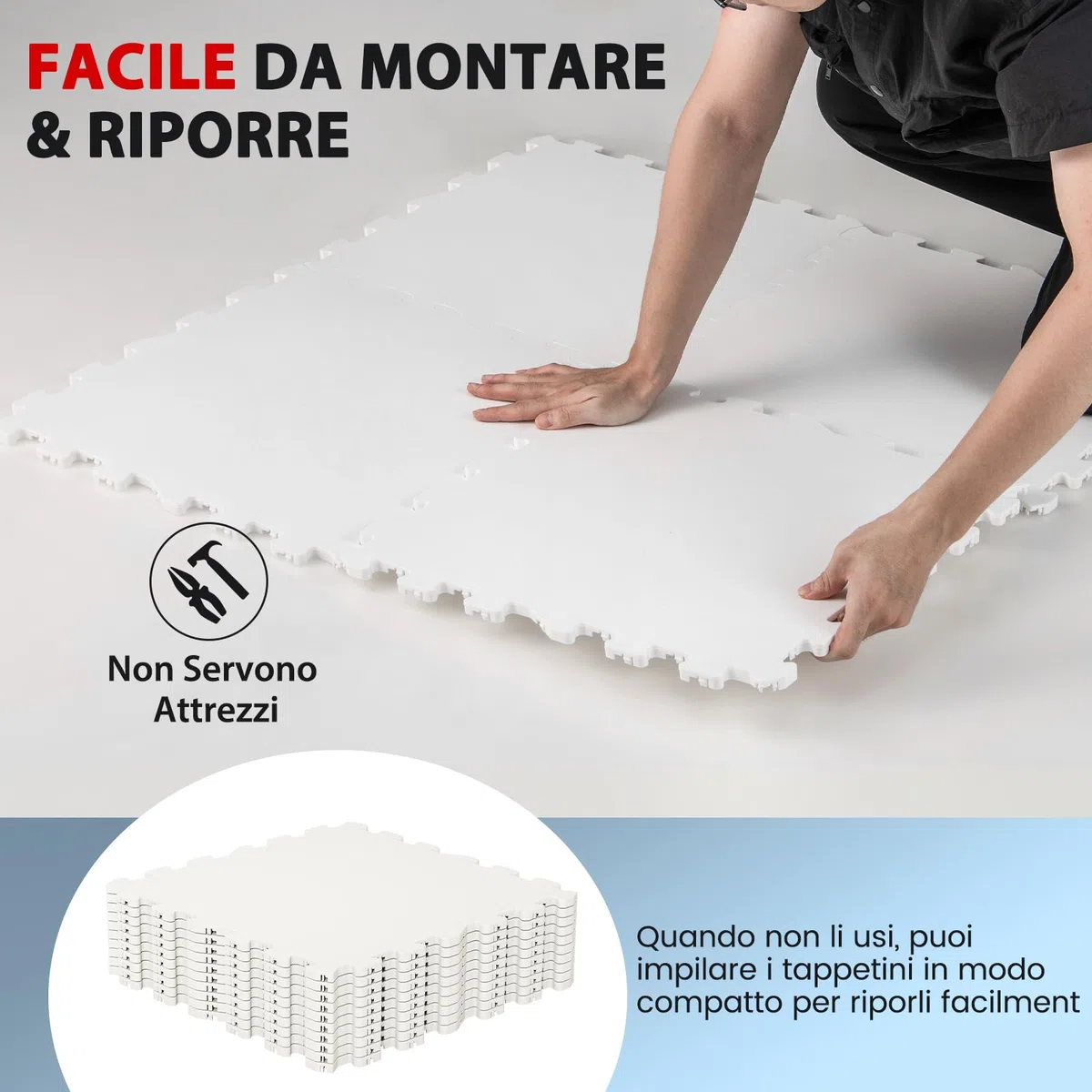 COSTWAY Piastrelle per Pavimenti da Hockey per Allenamento, Pista di Pattinaggio Artificiale Estensibile, Tavola di Ghiaccio Artificiale per Esterni, Facile Installazione, Confezione da 10