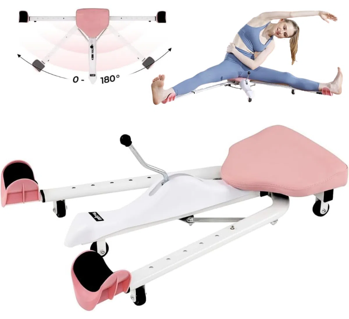 Yes4All Attrezzo per divaricare le gambe per flessibilità, versatile fino a 150 kg, resistente per bilancieri da 2,5 cm e 5,1 cm, manico stretto e largo con impugnatura in gomma antiscivolo